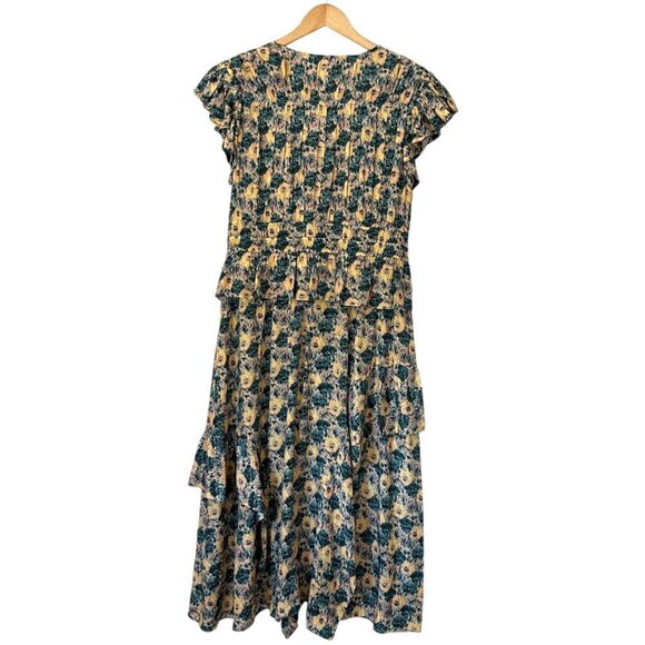 Ulla Johnson 100% Silk Avia Dress Size 16 Begonia Floral Print Spring Summer 22 - Picture 11 of 11
